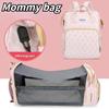 Mummy Bag Portable Crib Backpack Large Maternity Bag for Baby Multi-function Waterproof Outdoor Travel Diaper Bags