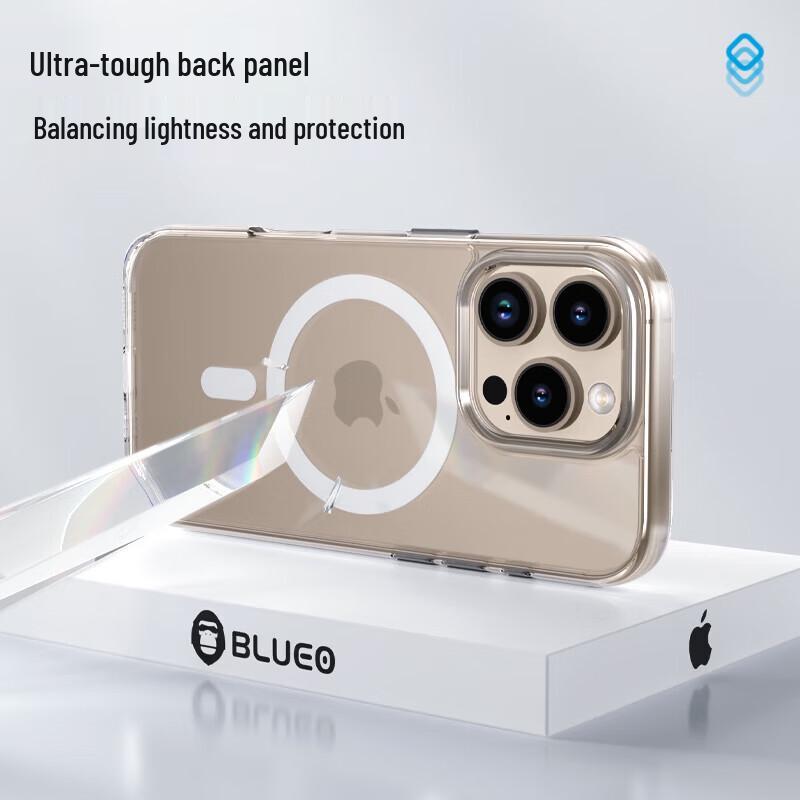 Мистер. Минималистичный прозрачный чехол Blue Ape Ice с MagSafe для iPhone 16 Pro Max