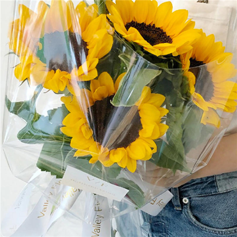 1 шт./2 шт. Прозрачная подарочная букетная стеклянная оберточная бумага Сложенная целлофановая оберточная бумага в рулоне для подарочной корзины, угощений, букета, обертывания цветов