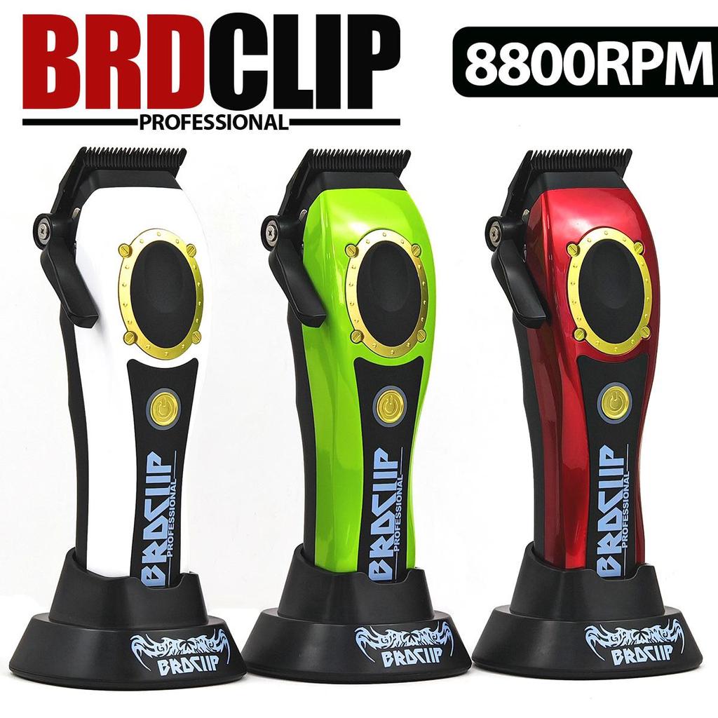 10W High Power Electric Cordless Hair Clipper BRDCLIP 3 Color Upper Cover Hair Trimmer 100PRO 8800RPM Men's Hair Cutting Machine