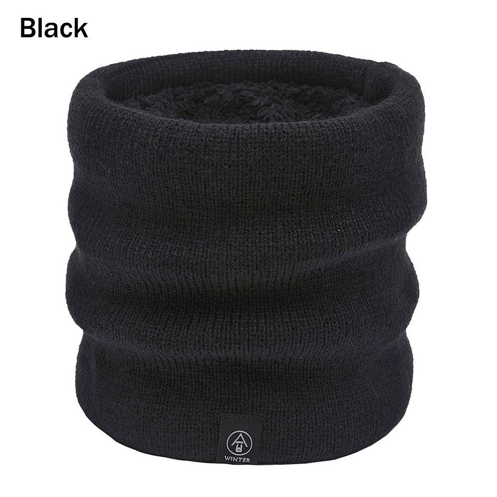 Thick Collar Scarf Fleece Lined Knitted Scarf Circle Loop Scarves Winter Neck Gaiter Neck Warmer
