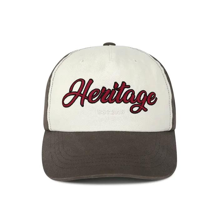 HW-BC240B : Кепка с логотипом Heritage, биостирка_Кремово-коричневый