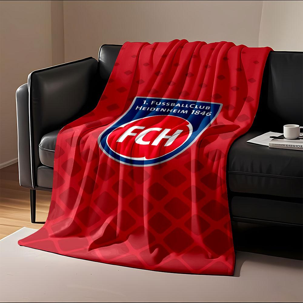 1. FC Heidenheim Logo Blanket print blanket soft and cozy perfect for the living room bed sofa or a nap,gift