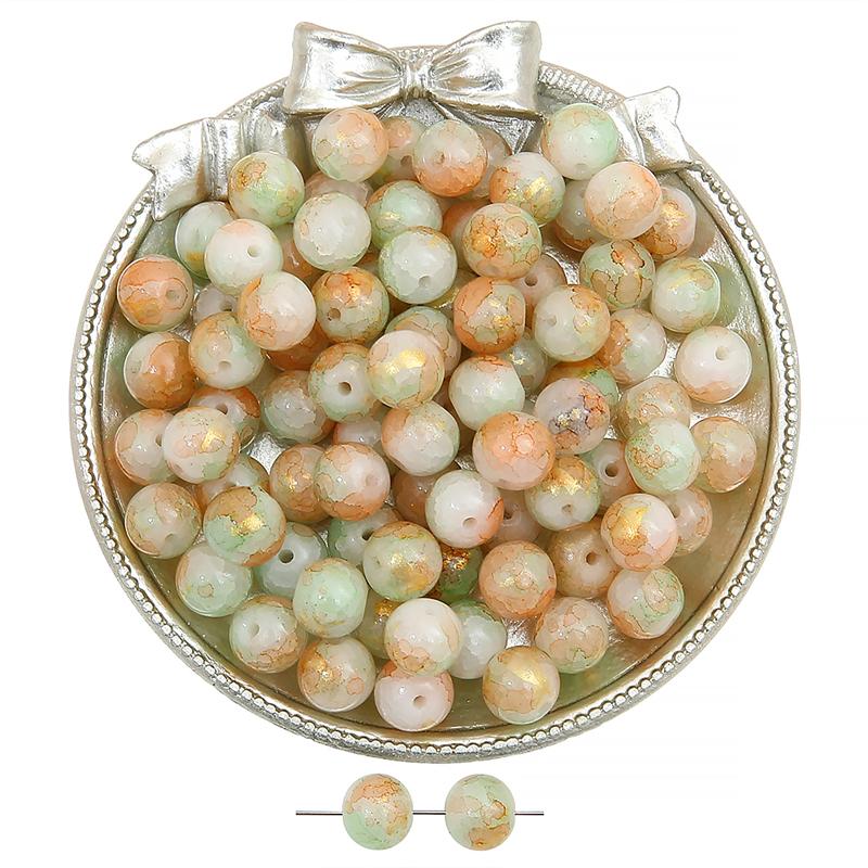 20 шт. 10 мм Необычные хрустальные стеклянные круглые бусины с потрескиванием для браслета и ожерелья DIY аксессуары для изготовления ювелирных изделий