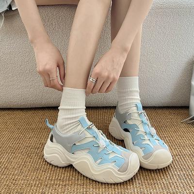 Уродливые и милые открытые сплайсированные туфли для папы, новые женские дышащие туфли с мягкой подошвой для альпинизма на открытом воздухе