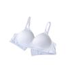 Japanese simple small fresh student high school girl bra no steel ring no trace light and comfortable triangle cup underwear