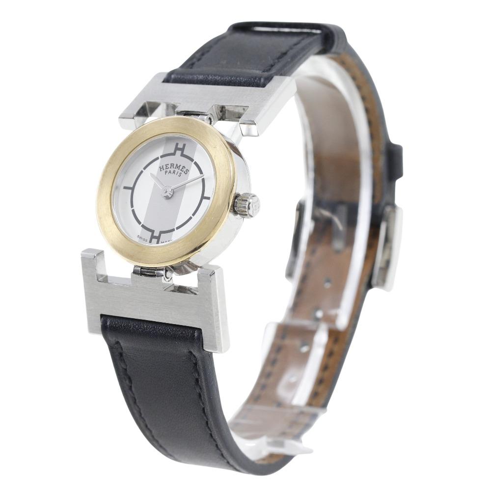 Hermes Часы Paprika Watches PA1.220 Белый циферблат Нержавеющая сталь/кожа Кварцевый Аналоговый дисплей Женские Б/у