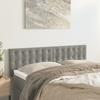 Headboard Light Grey 144 x 5 x 78 88 cm Velvet