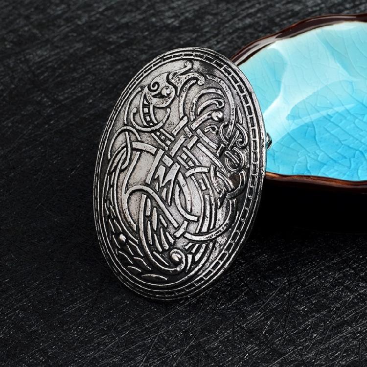 Скандинавская брошь-щит Скандинавский волк Зажим для лацкана Металлические броши для женского костюма