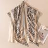 Double-sided Printed Silk Wool Scarf Elegant Triangle Shawl Office Sun Protection