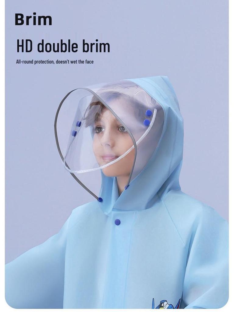 Детский полноразмерный водонепроницаемый велосипедный дождевик с чехлом для рюкзака, возраст 5-12 лет