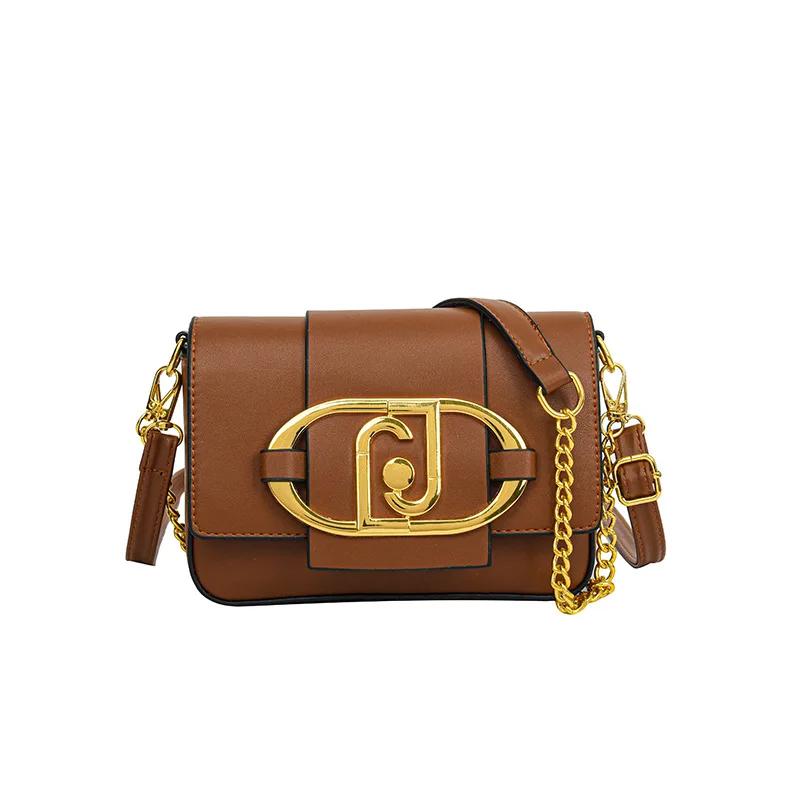 Многофункциональная сумка через плечо с металлической пряжкой и цепочкой для женщин, сумка через плечо с замком, роскошный дизайн, квадратные сумки, новая мода