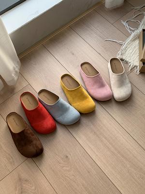 Модные тапочки Женская мода Уличные Весенние Новые Ретро Повседневные Тапочки на Толстой Подошве с Увеличенной Внутренней Высотой Тапочки-Сандалии с Закрытым Носком