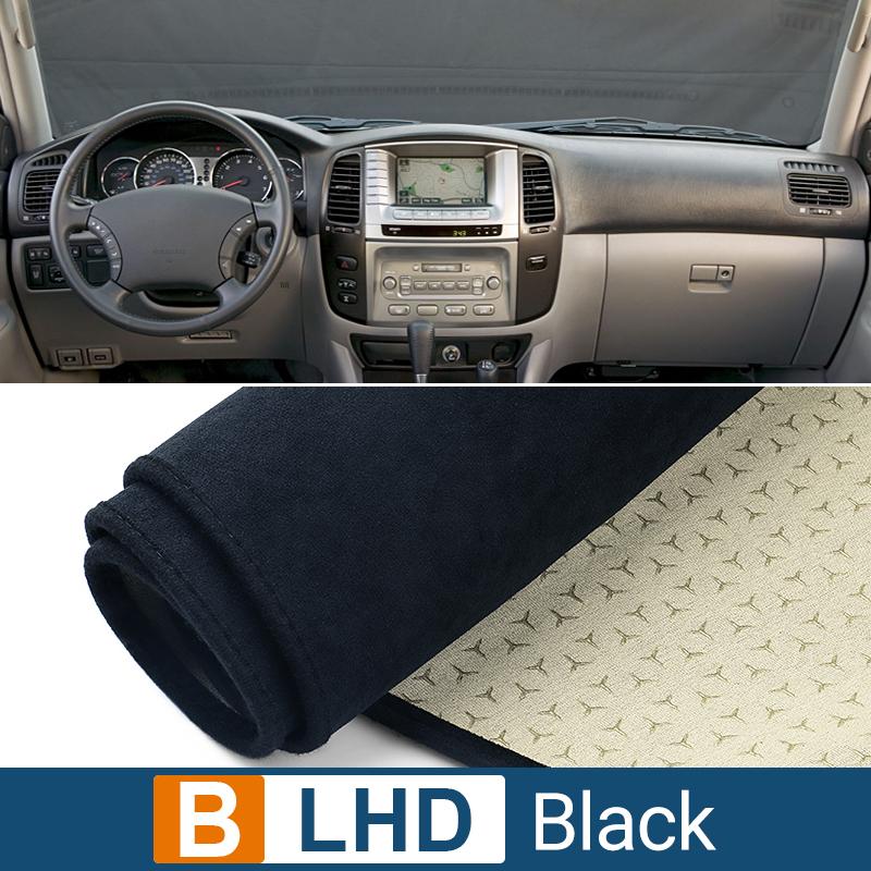 Чехол на приборную панель автомобиля, защитный коврик от ультрафиолетового излучения, нескользящие коврики для Toyota Land Cruiser 100 LC100 1998-2003 2004 2005 2006 2007