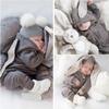 Baby Hooded Rabbit Ear Romper - Zipper Climbing Clothing for Children