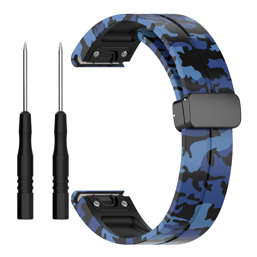 Классический 1 шт. 20 мм 22 мм 26 мм камуфляжный силиконовый быстросъемный спортивный ремешок для часов Garmin Fenix 5/ 6/ 7 серии, аксессуары для умных часов