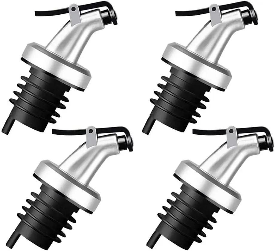 1-5PCS Oil Bottle Stopper Lock Plug Seal Leak-proof Nozzle Sprayer Cocktail Cap Liquor Dispenser Wine Stopper Wine Accessories