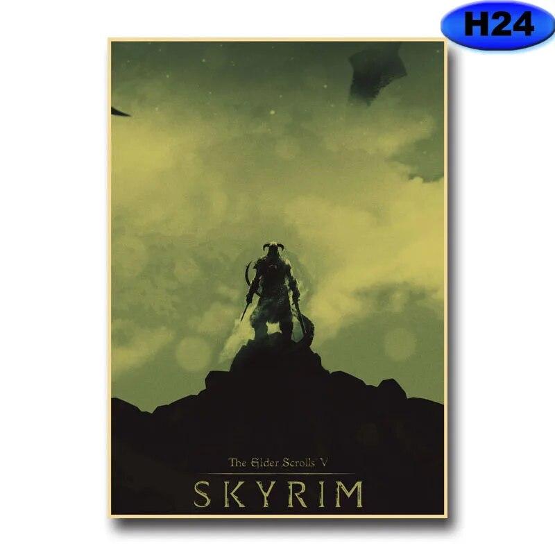 Современное украшение для дома, живопись, HD принты, постеры с видеоиграми, крафт-бумага, винтажный плакат, настенная наклейка, декор для комнаты, бара, кафе