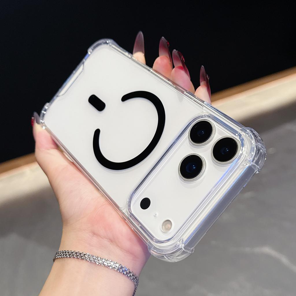 Clear Magnetic Phone Case for IPhone 17 Air 16 15 14 Plus 13 12 11 Pro Max 16e Magsafe Cover for IPhone 17 Pro Max Case