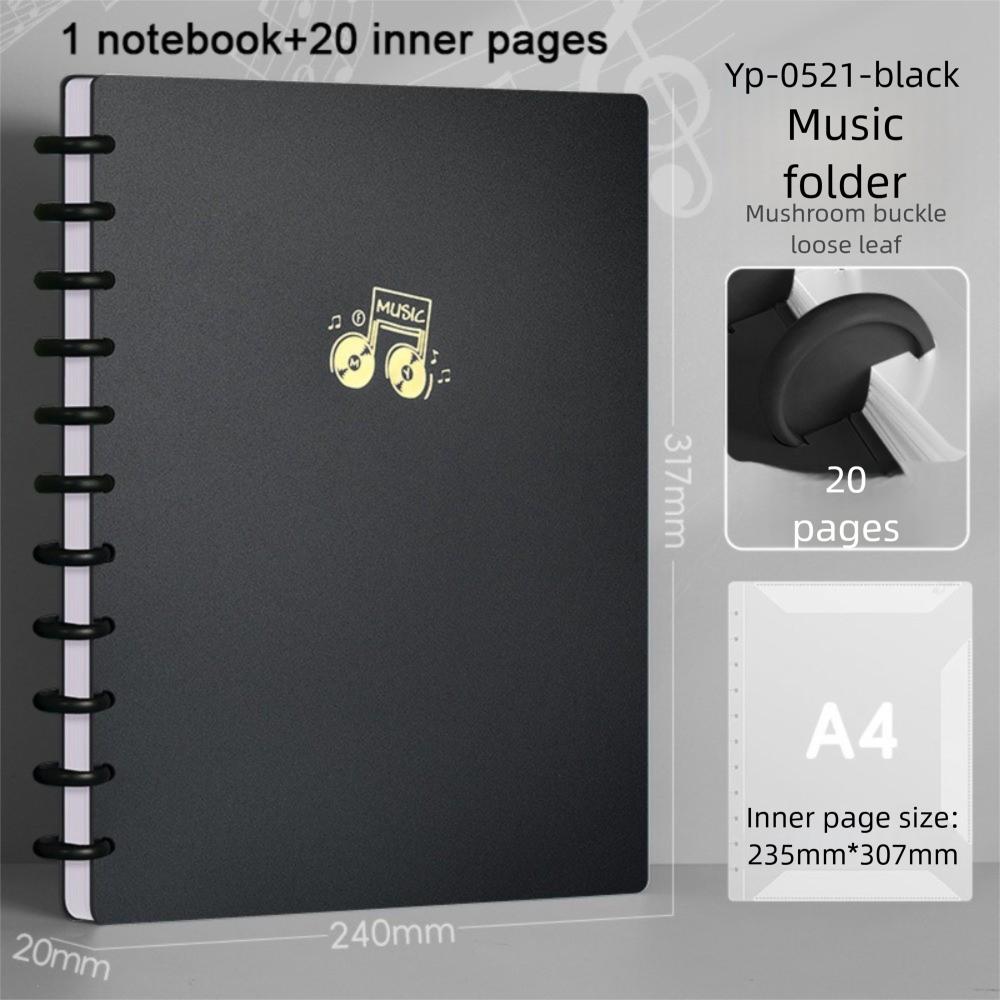 Прозрачная папка для нот формата А4, папка для фортепианных листов, креативный органайзер для хранения документов
