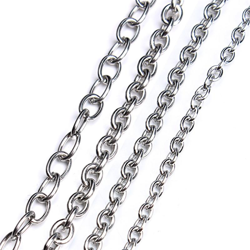 5yards/lot 3 4 5 6 mm Stainless Steel O Link Chain Bulk Women Men's Chain Necklace Bulk Link Chains for Necklace Jewelry Making