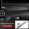 2Pcs Car Carbon Fiber Texture Central Console Dashboard Panel Protective Cover Trim For Mercedes Benz 15-21 C W205 16-21 GLC X25