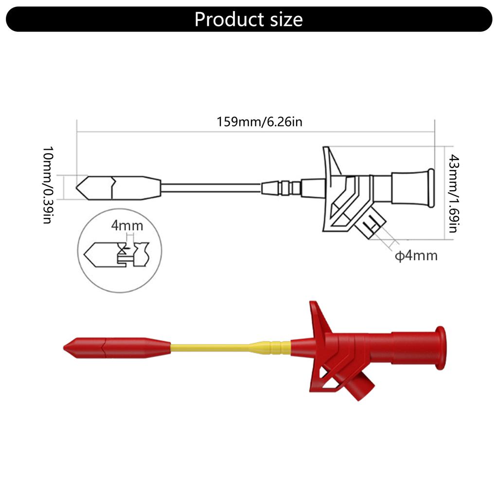 Прокалывающий зажим для пирсинга, изоляционный прокалывающий зажим, тестовый провод, тестовые щупы для мультиметра для автомобильного диагностического инструмента