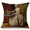Famous Netherlands Painter Frans Hals Realism Painting Sofa Decorative Cushion Cover Elegant Lady Vintage Portrait Pillow Case