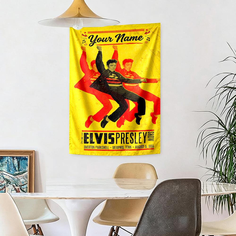 Elvis Presley Custom Tapestry Wall Tapestry Smooth Polyester Great for Camping All-Season Use Great Gift for Dorm Room Lovers