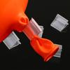 100Pcs White Plastic Clear Sealing Clip Balloons Seal Tie Balloon Clip
