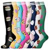 Combination Of 8 Pairs Of Pressure Calf Socks, Sports Cycling Marathon Running Socks, Beautiful Leg Pressure