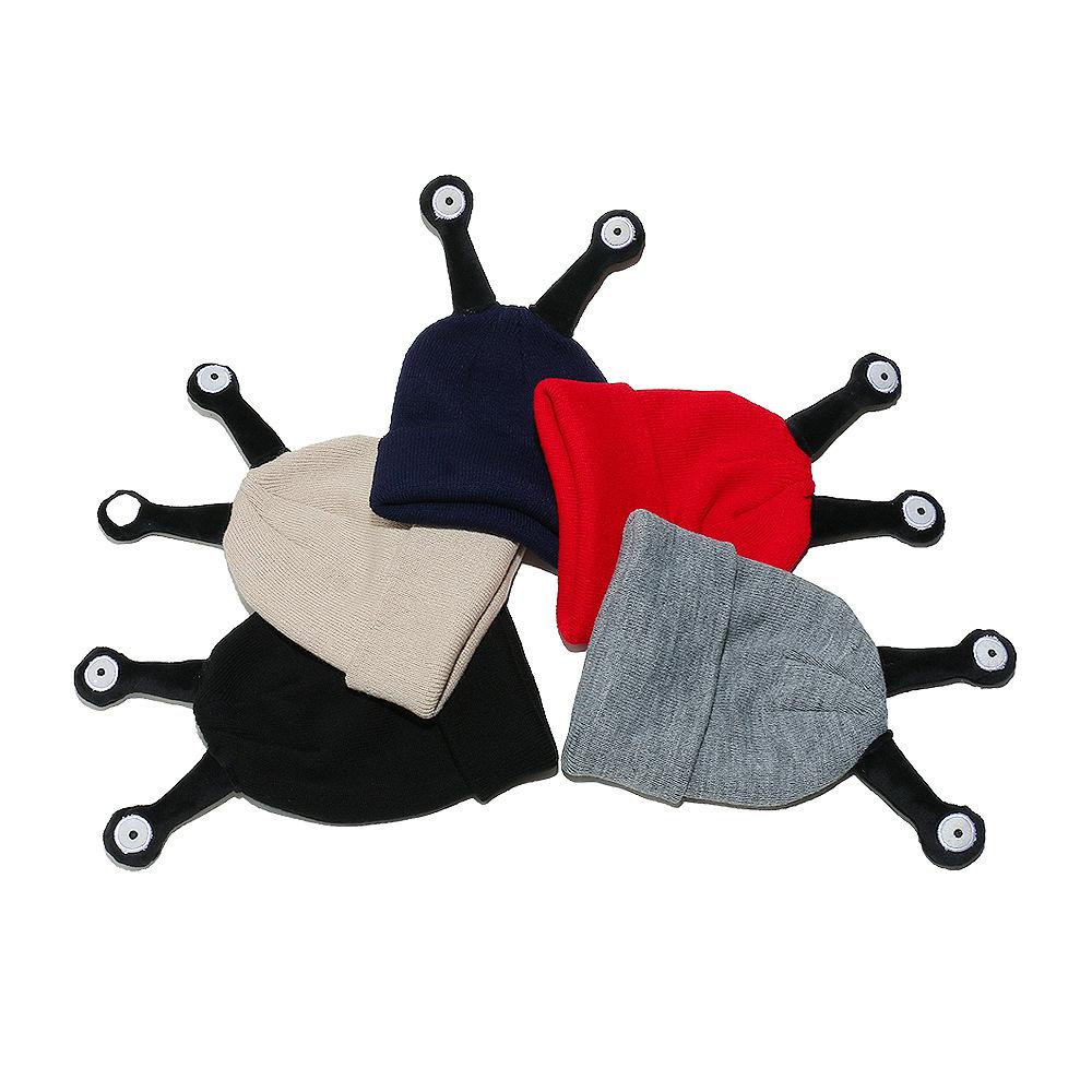 Осень и зима забавная шерстяная шапка щупальца очки вязаная шапка персонализированная шапка-пуловер мужская и женская теплая шапка