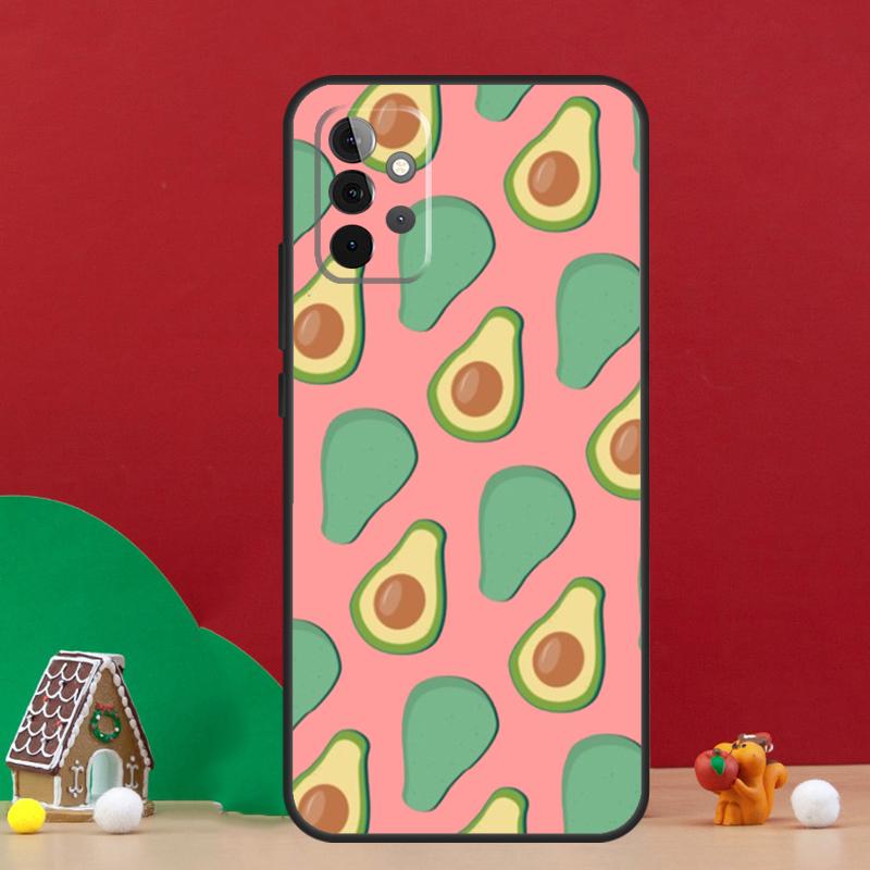 Чехол с узором авокадо для Samsung Galaxy A54 A06 A16 A26 A36 A56 A53 A32 A52 A33 A13 A55 A35 A15 A14 A34 A17