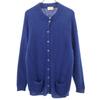 Auon Knit 70s 80s Vintage Long Sleeve Knit Cardigan Blue Navy Blue Women Used