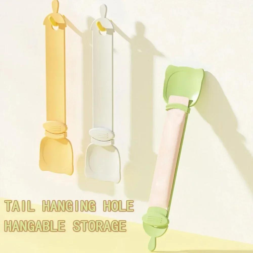 Cat Strip Feeder Spoon Long Handle Cat Food Strip Squeezer Pet Meat Mud Food Squeeze Treat Dispense Spoon for Cats Pet Supplies