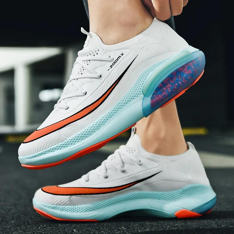 Мужские кроссовки для бега, сетчатые кроссовки для марафона, спортивные кроссовки для женщин, роскошный дизайн, теннисные туфли на шнуровке, 2024, новые мужские кроссовки