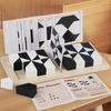 Wooden Building Blocks White And Black Puzzle Tangram Toy Kids Early Education Battle Games Toys Children Gift Brain Teaser Game
