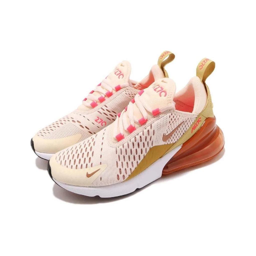 Nike Женские Air Max 270 'Кремовый оттенок' (женские размеры) Кремовый оттенок / Пшенично-розовые кроссовки Flash AH6789 801