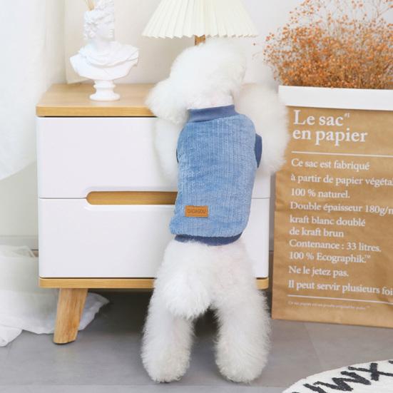 Свитер для домашних животных, однотонный, сохраняющий тепло, приятный для кожи, флисовый костюм для домашних собак, зимний костюм