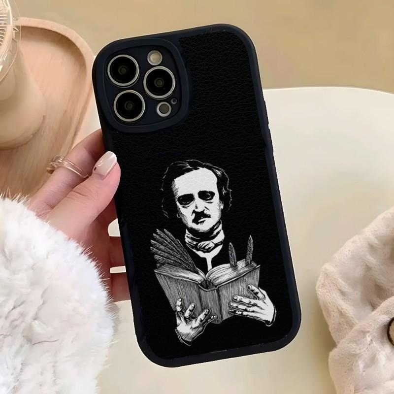 Чехол для телефона Эдгар Аллан По для iPhone 14 Pro Max 13 12 11 Mini X Xr Xs 8 7 Plus Силиконовый чехол из кожи ягненка
