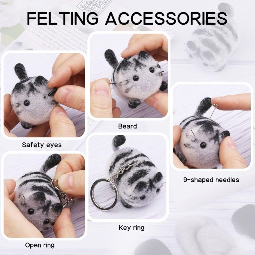 Набор для валяния из иглы своими руками, набор материалов для валяния из шерсти животных, набор для начинающих по валянию