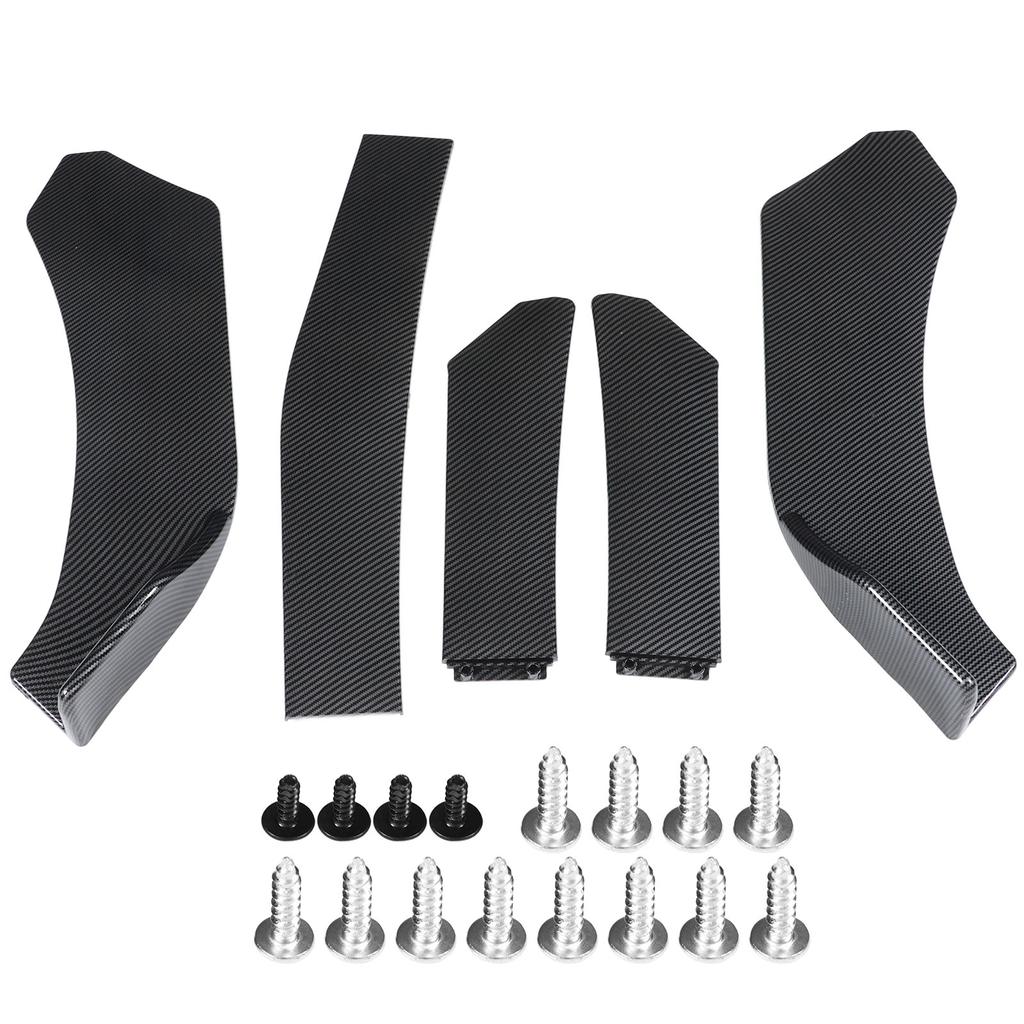 5 шт. спойлер на подбородок переднего бампера из углеродного волокна, универсальный автомобильный передний бампер, крышка, сплиттер