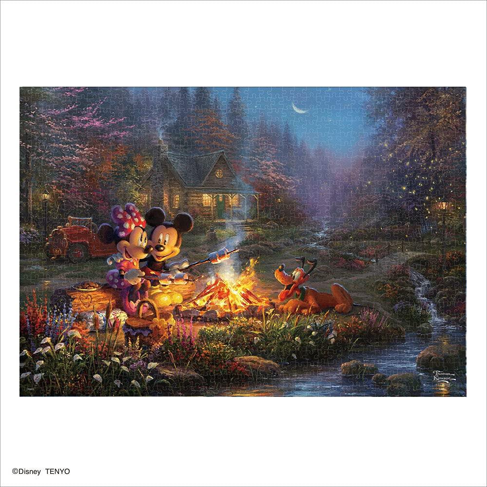 Tenyo в пазле из 1000 деталей Disney МИККИ И МИННИ МИЛАЯ У КОСТРА В комплекте клей и шпатель В комплект входит сервисная карта [Сделано в Японии]