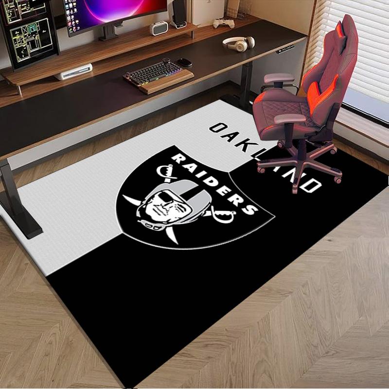 Las Vegas Raiders Area Rug for Office, Chair Rug, Decorative Carpet Livingroom Mat, Large Size Fan gifts Christmas gifts