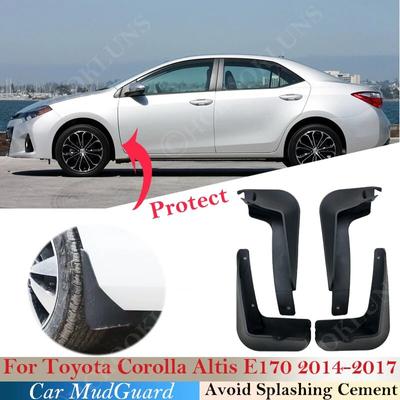 4 шт. Брызговики для Toyota Corolla Altis E170 2014 ~ 2017, брызговики на крыло, брызговик, брызговик, автомобильный стиль, передний и задний