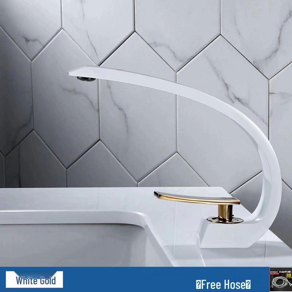 Цвет оружейного металла Латунный смеситель для раковины в ванной с краном горячей и холодной воды для умывальников и столешниц.