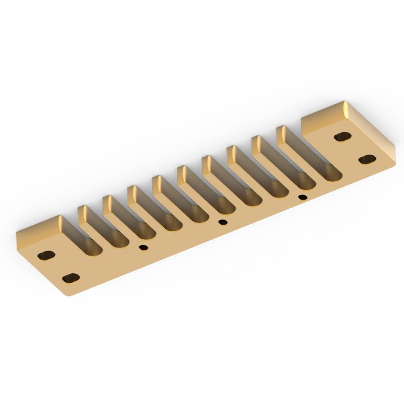 3 Colors Aluminum Alloy 10 Holes Comb Harmonica Part for Marine Band Crossover and Deluxe
