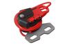 TANAX MF-4769 Motorcycle Anti-Theft Helmet Wire Lock Handle Clamp Mounting, Straight Red, 3-Digit Dial Lock, 232.2 Ft (600 M)