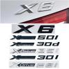 3D ABS Буквенные Шильдики для Эмблемы Багажника подходят для моделей X6 E71 F16 E72 G06, а также XDRIVE 30d 28i 30i 35i 50i