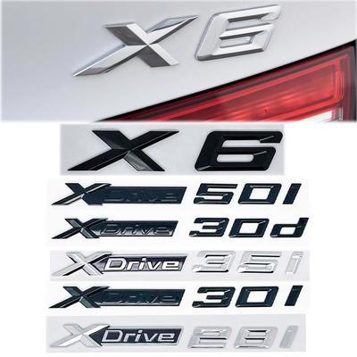 3D ABS Буквенные Шильдики для Эмблемы Багажника подходят для моделей X6 E71 F16 E72 G06, а также XDRIVE 30d 28i 30i 35i 50i